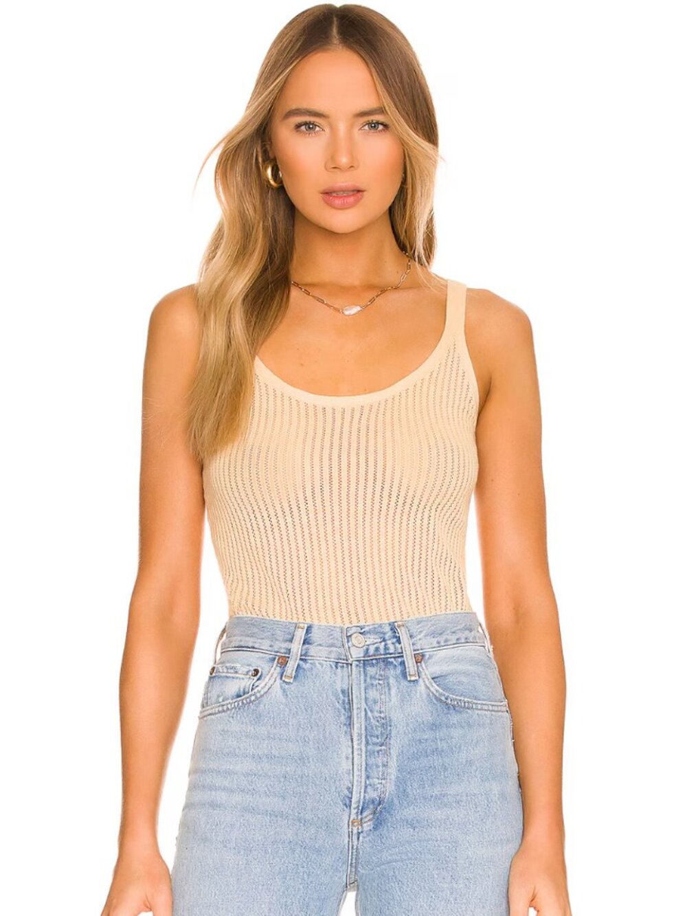 One Grey Day | May Scoop Tank in Honeycomb